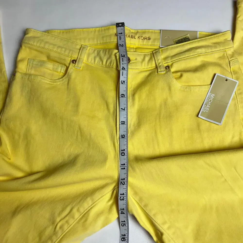 Michael Kors Basic Womens Lemon Straight Leg Pants Sz 12